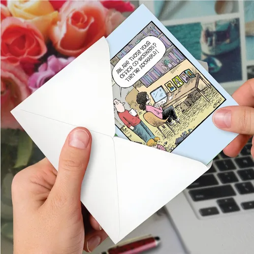 Vista 6 de NobleWorks - 1 tarjeta de cumpleaños humorística con sobre - Caricaturas divertidas para saludos de cumpleaños, tarjeta de celebración - Adorables