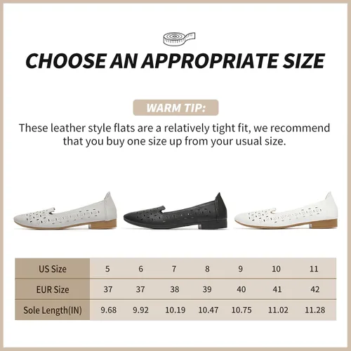 Vista 6 de Rominz Zapatos planos para mujer, cómodos zapatos de ballet de piel sintética negra para mujer, zapatos de vestir casuales con punta redonda
