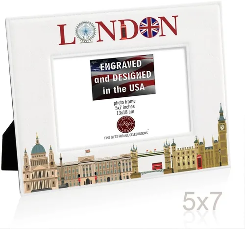 Vista 5 de KATE POSH Marco de fotos de Londres, vacaciones familiares en Londres, luna de miel, boda, decoración de Londres (5 x 7 horizontal)
