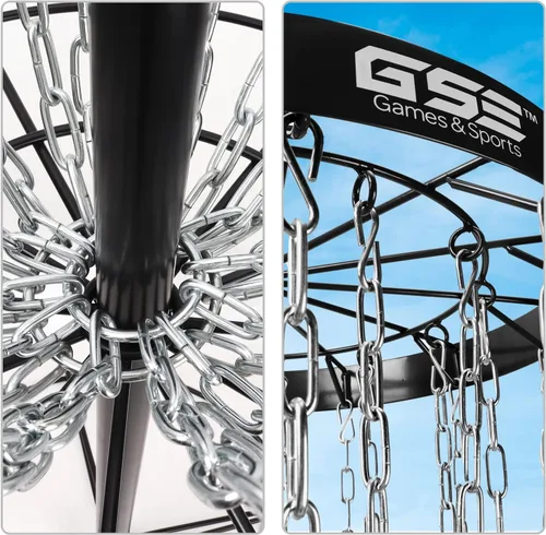 Vista 6 de GSE Pro 24-Chain Disc Golf Basket, Portable Regulation Size Goal Target