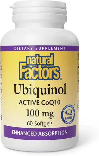 Vista 10 de Natural Factors Ubiquinol 200 mg - Apoya la salud del corazón y la vitalidad natural - Suplemento antioxidante con absorción superior - Apoyo