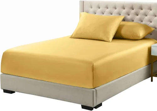 Vista 11 de Royal Hotel Bedding Sábana bajera ajustable de viscosa de bambú, hipoalergénica, transpirable, suave y sedosa, 100% viscosa hecha de bambú ajustada