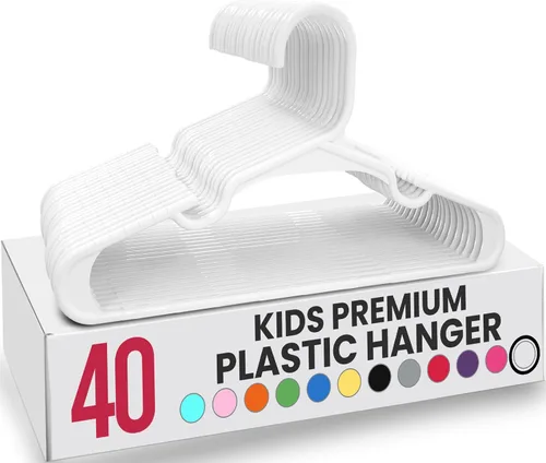 Vista 31 de Utopia Home Paquete de 20 Perchas para Niños - Perchas de Plástico para Bebé de 11.5 Pulgadas para Armario - Perchas para Niños para Ropa y Percha