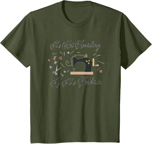Vista 13 de It's Not Hoarding If Its - Camiseta de costura para acolchado, Blanco, S