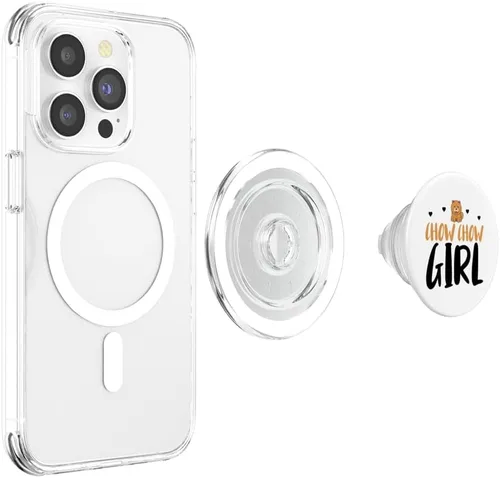 Vista 4 de Chow Chow Girl Funny Chow Chow Dog Lover PopSockets MagSafe PopGrip for iPhone