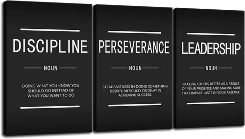 Vista 14 de Arte de Pared Motivacional 40 Razones para Entrenar 3 Piezas Pintura Impresión en Lienzo Decoración de Oficina Póster Mentalidad Millonaria