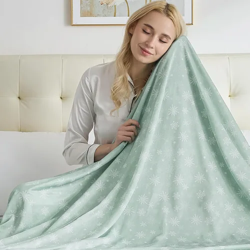 Vista 15 de OIGAE Manta refrescante para personas que duermen con calor – Manta fría de verano suave y ligera para sudores nocturnos, perfecta para cama, sofá