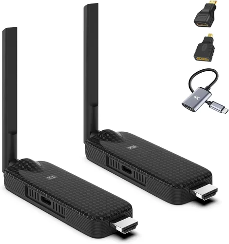 Vista 8 de Kit de extensor USB-C inalámbrico HDMI 1, Plug & Play, 165 pies/164.0 ft, portátil, 2.4G/5G, expansión simultánea inalámbrica para múltiples
