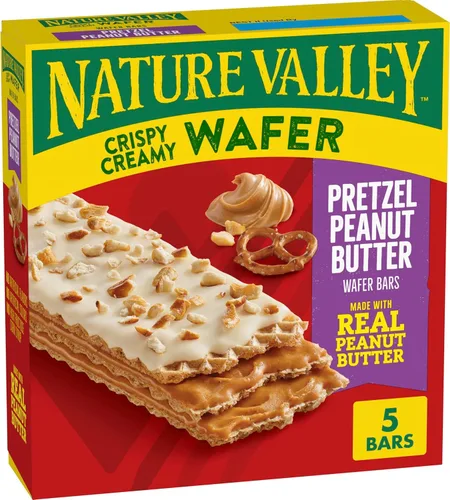 Vista 9 de Nature Valley Barras de Waffle Cremosas y Crujientes, Arándano, Grano Entero, 5 Barras, 6.5 oz