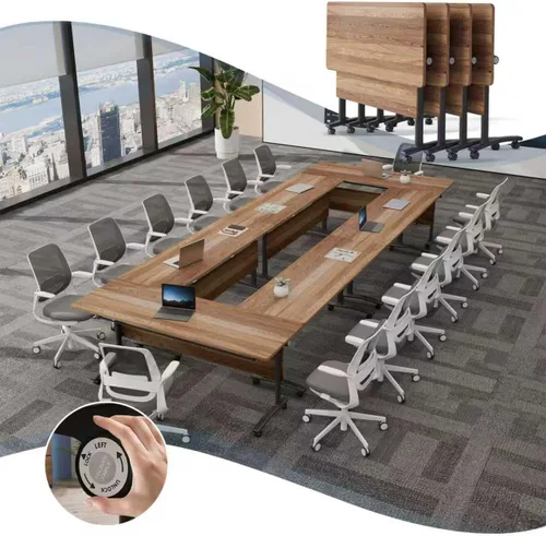 Vista 41 de Mesa de conferencias plegable, mesa de sala de conferencias con ruedas, mesa de conferencias plegable modular, mesas de reuniones de entrenamiento