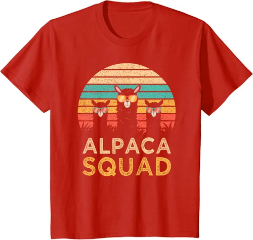 Vista 3 de Divertidas gafas de sol de escuadrón de alpaca Cool Alpacas Vintage Gift T-Shirt, Negro, S