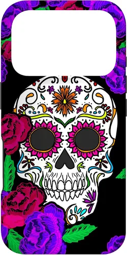 Vista 30 de Funda de regalo mexicana para iPhone 17, diseño de calavera de azúcar
