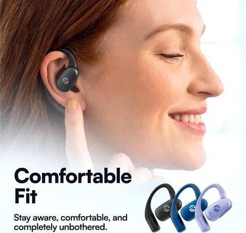 Vista 6 de Raycon Everyday - Auriculares de oído abierto, doble micrófono, 40H, color Azul