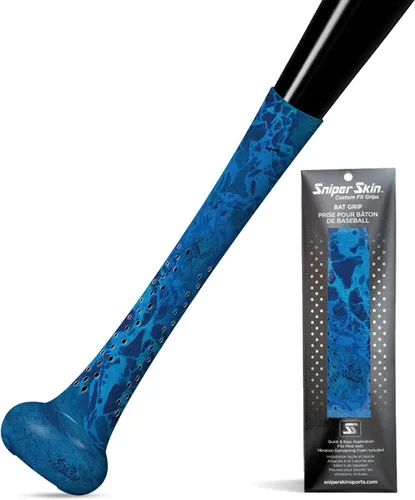 Vista 23 de SNIPER SKIN Baseball & Softball Bat Grip - Replacement Bat Grip Wrap - Easy to Install, Strong, Waterproof, Tacked for Performance Sombra negra