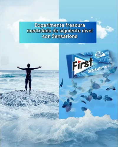 Vista 6 de Primera goma de mascar surtida, piezas envueltas individualmente (200 piezas, menta)