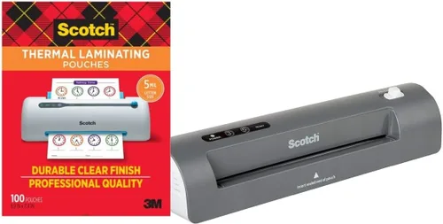 Vista 11 de Scotch - Paquete de laminador térmico y bolsa, sistema de 2 rodillos, laminación de hasta 9 pulgadas de ancho (TL901X) con bolsas de laminado