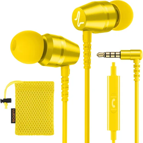 Vista 15 de LUDOS OMNITONE Auriculares con cable in-ear, 5 años de garantía, auriculares con micrófono, conector de 3.5 mm, auriculares con cable