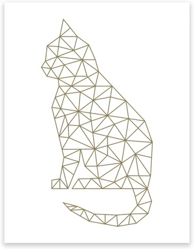 Vista 5 de Andaz Press Colección de arte geométrico para pared de origami, impresión minimalista en blanco y negro, oso, 8.5 x 11 pulgadas, paquete de 1
