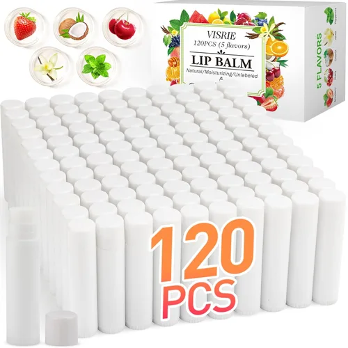 Vista 8 de VISRIE Paquete de 60 Bálsamos Labiales Sin Etiquetar, Bálsamo Labial Natural a Granel Tubo en Blanco, Bálsamos Labiales Personalizados