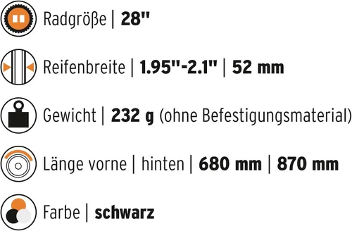 Vista 2 de SKS Velo 55 Cross Set 28 Inches up to Max. 52 mm Width