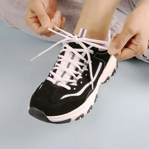 Vista 3 de ZHENTOR 3 pares de cordones ovalados para zapatos, cordones para tenis, media redonda de 14 pulgadas para zapatos deportivos o para correr, botas