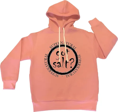 Vista 24 de Go All Out Got Salt? Supernatural - Sudadera con capucha para hombre y mujer Negro