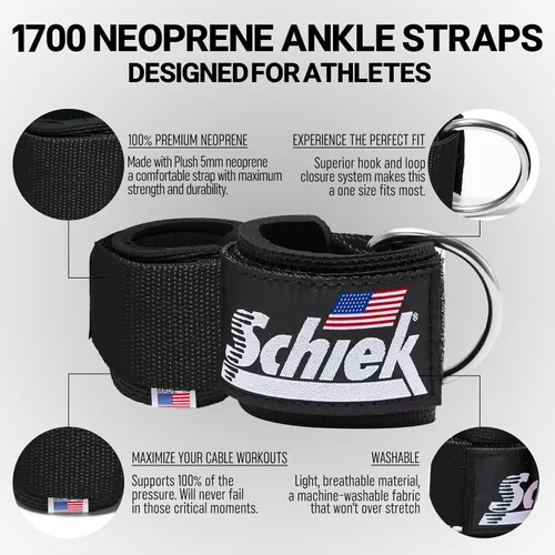Vista 3 de Schiek Correas de tobillo de neopreno modelo 1700 deportivo Negro