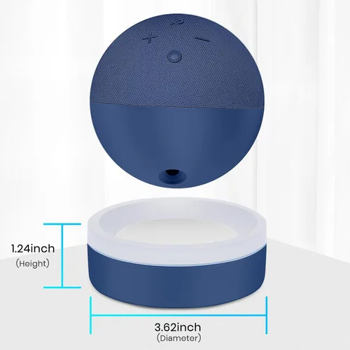 Vista 6 de ZUOLACO Table Stand for Echo Dot 5th Generation, Desktop Holder Mount for Echo Dot 4th/5th Gen, Base Bracket with Light Guide, Dot Accessories with
