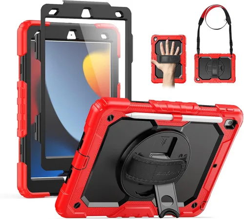 Vista 16 de SEYMAC Funda para iPad de 9ª/8ª/7ª Generación Estuche 10.2" 2021-2019, Funda Protectora de Cuerpo Completo Resistente a Prueba de Golpes de Servicio