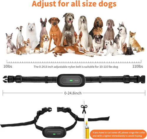 Vista 6 de NVK Collar de choque, collar de entrenamiento para perros con control remoto para perros medianos y grandes, collar de choque recargable con choque