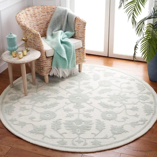 Vista 13 de SAFAVIEH Metro Collection - Alfombra de pasillo de 2 pies 3 pulgadas x 9 pies, marfil y azul, lana hecha a mano, ideal para zonas de alto tráfico