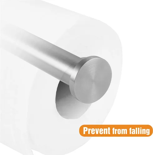 Vista 2 de HITSLAM Soporte de papel higiénico de acero inoxidable, autoadhesivo, a prueba de óxido, resistente, para baño