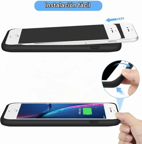 Vista 8 de Funda de batería para iPhone 6s Plus/6 Plus/7 Plus/8 Plus, 8500 mAh, funda de carga portátil de 8500 mAh, paquete de batería externa para iPhone 6s