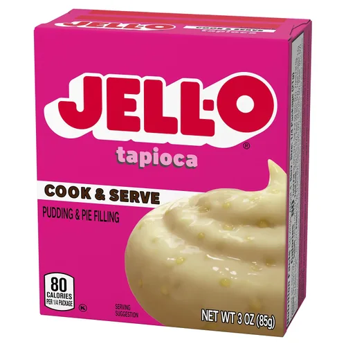 Vista 4 de Jell-O Cocine y sirva pudín y relleno de pastel, sabor a tapioca, sin grasa, postre rápido y fácil, 3 onzas (paquete de 3)