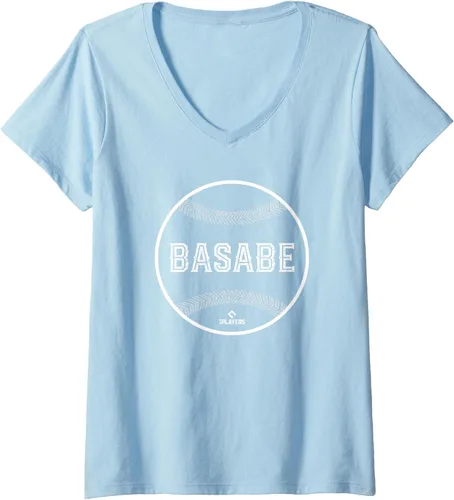 Vista 4 de Womens Baseball Line Gameday Osleivis Basabe Prospect Baseball Fan V-Neck T-Shirt