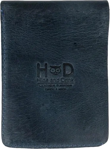 Vista 9 de Hide & Drink, Cartera vertical con bolsillo frontal con ranura para tarjetas, almacenamiento compacto para billetes, tarjetero, cuero de grano