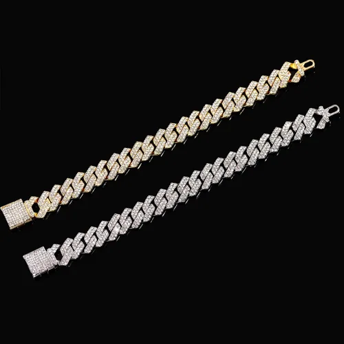 Vista 7 de Miami - Cadena de eslabones cubanos para hombre, 0.555 pulgadas (0.551 in) de diamante, cadena de eslabones cubanos, collar, pulsera, joyería de hip