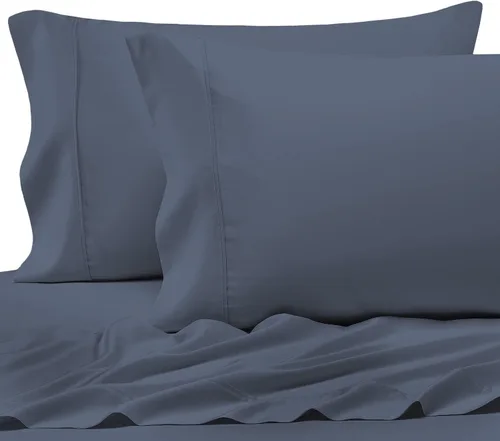 Vista 20 de Juego de 2 fundas de almohada de 100 % algodón puro, tamaño King, color plateado, lujosas fundas de almohada de algodón de fibra larga de 400 hilos