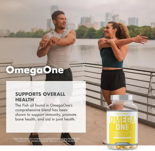 Vista 8 de NutraOne OmegaOne Omega-3 Suplemento de aceite de pescado (90 pastillas de aceite de pescado de 500 mg)