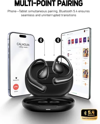 Vista 6 de Valorise Auriculares inalámbricos de conducción ósea de oído abierto T60 Negro