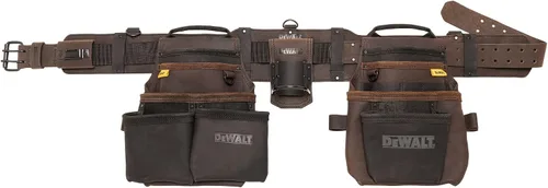 Vista 7 de DEWALT Cinturón de herramientas de piel, duradero, cinturón profesional de 11 bolsillos (DWST550112) (Paquete de 3)