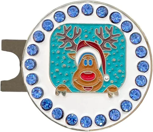 Vista 13 de Giggle Golf Marcador de bola brillante con clip para sombrero, colección Holiday Bling - Divertidos regalos de golf de temporada para mujeres