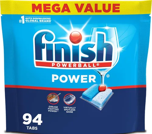 Vista 12 de Finish Power Cápsulas para lavavajillas, jabón detergente para lavavajillas sin enjuague previo para limpieza profunda y brillo con poder