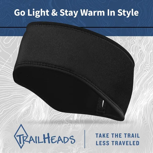 Vista 2 de TrailHeads - Diadema para mujer diseño de cola de caballo con banda para la oreja que absorbe la humedad ideal para correr