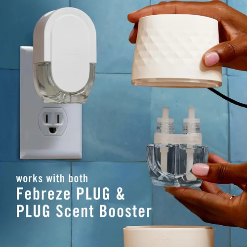 Vista 21 de Febreze Plug Scent Booster Dispositivo de Fragancia Continua Difusor de Aceite + Ambientador Enchufable Compatible, Repuestos de Aceite Perfumado