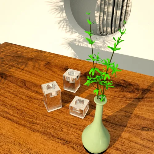 Vista 4 de Juego de 3 candelabros orgánicos transparentes – Centros de mesa de velas modernos para mesa de comedor, sala de estar y decoración de chimenea