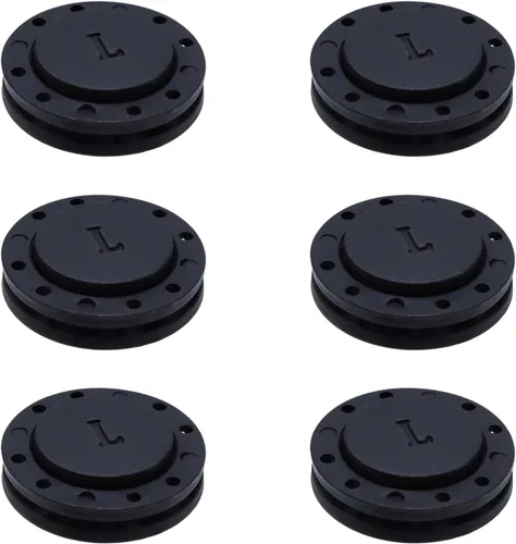 Vista 9 de 6 botones magnéticos para ropa ocultos, color negro, hebilla cortavientos de nailon para capa (0.87 pulgadas)