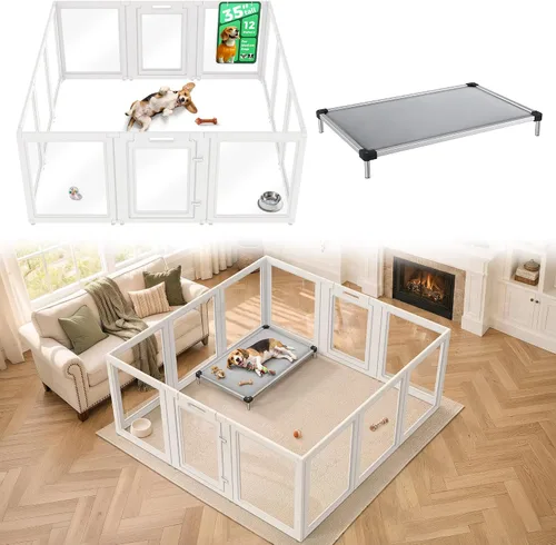 Vista 73 de FXW AuraSpace - Corralito acrílico transparente para interiores Negro