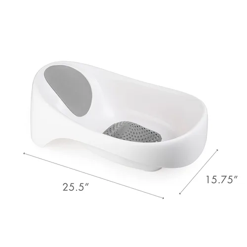Vista 13 de Boon Soak 3 Stage Baby Bathtub - Tina de baño para bebé de 3 etapas Boon - Tina de baño con tres posiciones de soporte para recién nacidos a niños