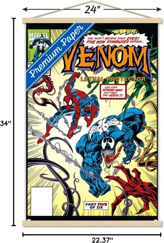 Vista 7 de Trends International Marvel Comics - Póster de pared con marco magnético Venom: Lethal Protector #5